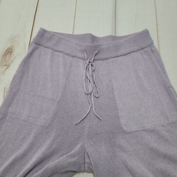 Free people beach Freya knit balloon wide leg purple lavender pants - Picture 5 of 7